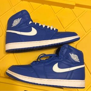 Nike Air Jordan 1 Retro High OG Hyper Royal Blue Shoe Men's Size 13 555088-401